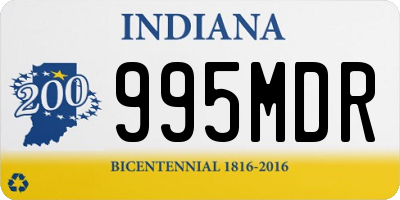 IN license plate 995MDR