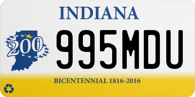 IN license plate 995MDU