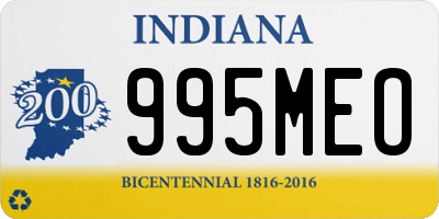 IN license plate 995MEO
