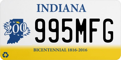 IN license plate 995MFG