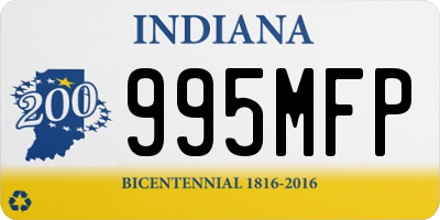 IN license plate 995MFP