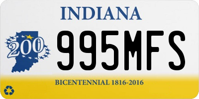 IN license plate 995MFS