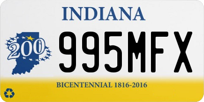 IN license plate 995MFX