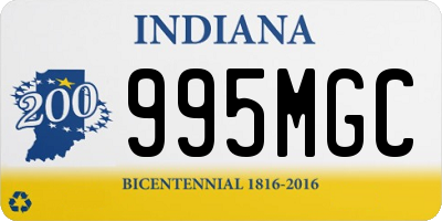 IN license plate 995MGC