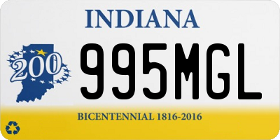 IN license plate 995MGL