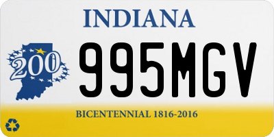 IN license plate 995MGV