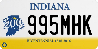 IN license plate 995MHK