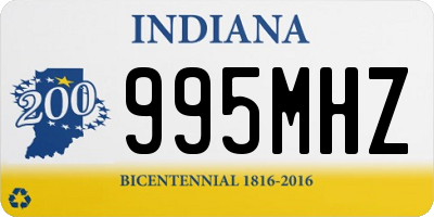 IN license plate 995MHZ