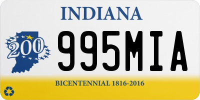 IN license plate 995MIA