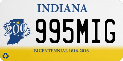 IN license plate 995MIG