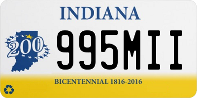 IN license plate 995MII