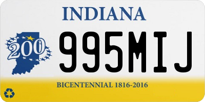 IN license plate 995MIJ