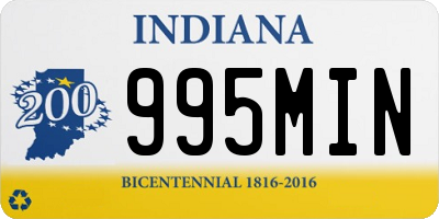 IN license plate 995MIN