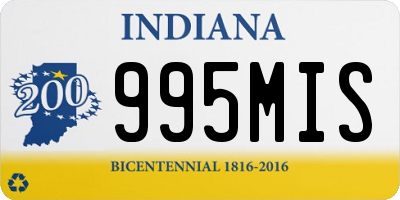 IN license plate 995MIS