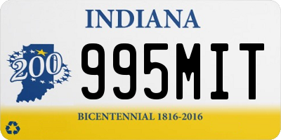 IN license plate 995MIT