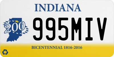 IN license plate 995MIV