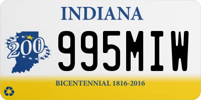 IN license plate 995MIW