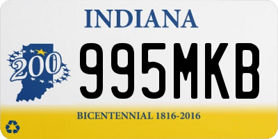 IN license plate 995MKB