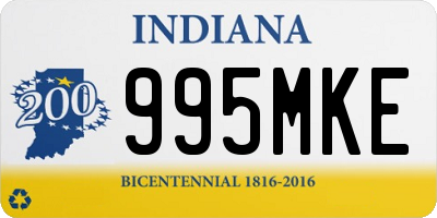 IN license plate 995MKE