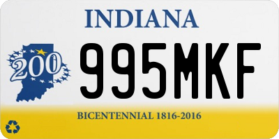 IN license plate 995MKF