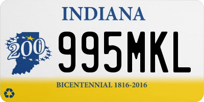 IN license plate 995MKL