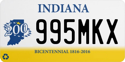 IN license plate 995MKX