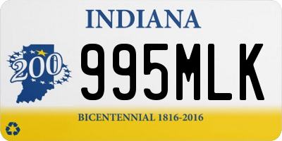 IN license plate 995MLK