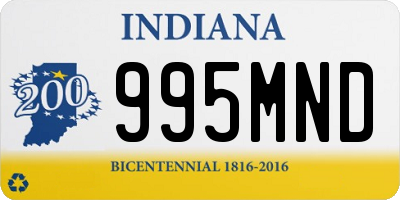 IN license plate 995MND