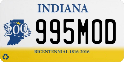 IN license plate 995MOD