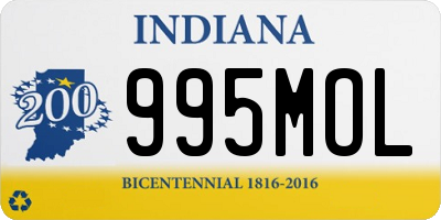 IN license plate 995MOL