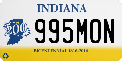 IN license plate 995MON