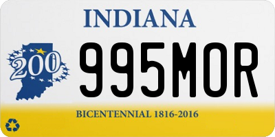 IN license plate 995MOR