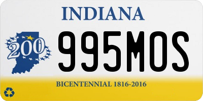 IN license plate 995MOS