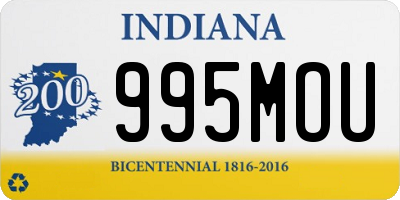 IN license plate 995MOU