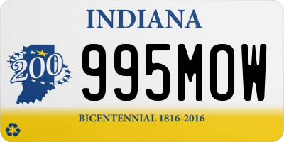 IN license plate 995MOW