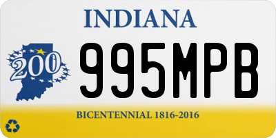 IN license plate 995MPB