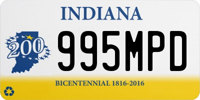 IN license plate 995MPD