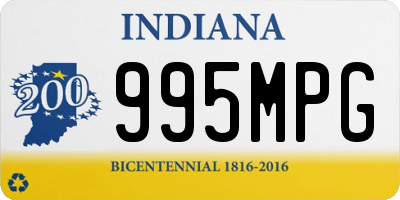 IN license plate 995MPG