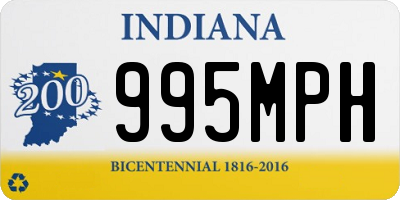 IN license plate 995MPH