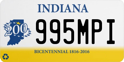 IN license plate 995MPI