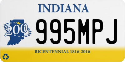 IN license plate 995MPJ