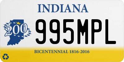 IN license plate 995MPL