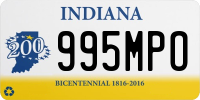 IN license plate 995MPO