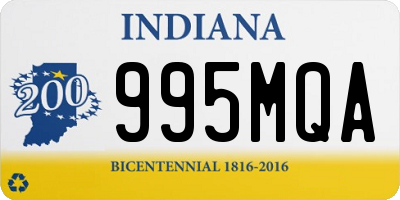 IN license plate 995MQA