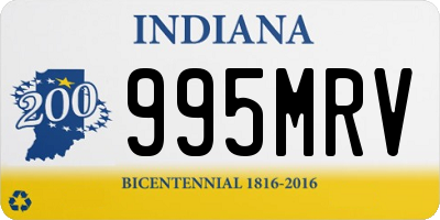 IN license plate 995MRV