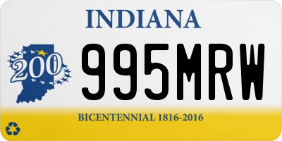 IN license plate 995MRW