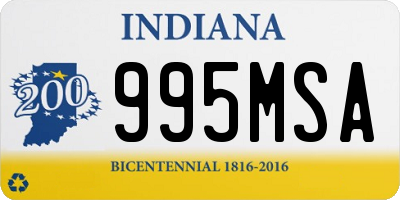 IN license plate 995MSA