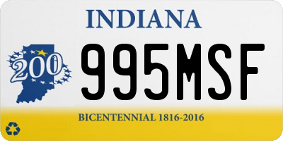 IN license plate 995MSF