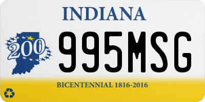 IN license plate 995MSG