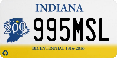 IN license plate 995MSL